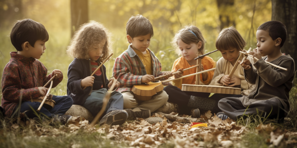 Buitenspelen met muziektherapie: 5 creatieve ideeën