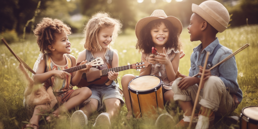 Buitenplezier met muziektherapie voor kinderen
