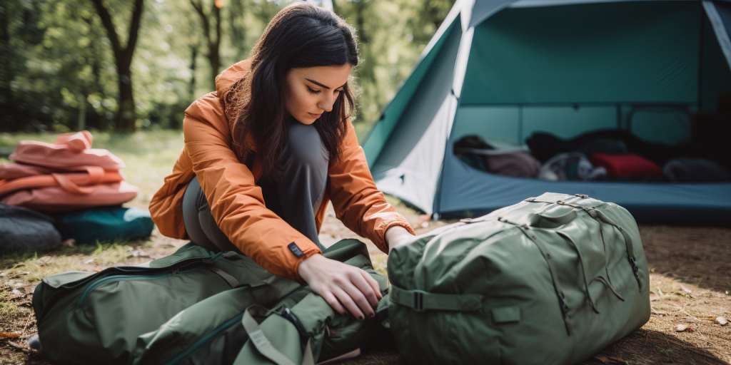 Natuurlijk kamperen met reistassen