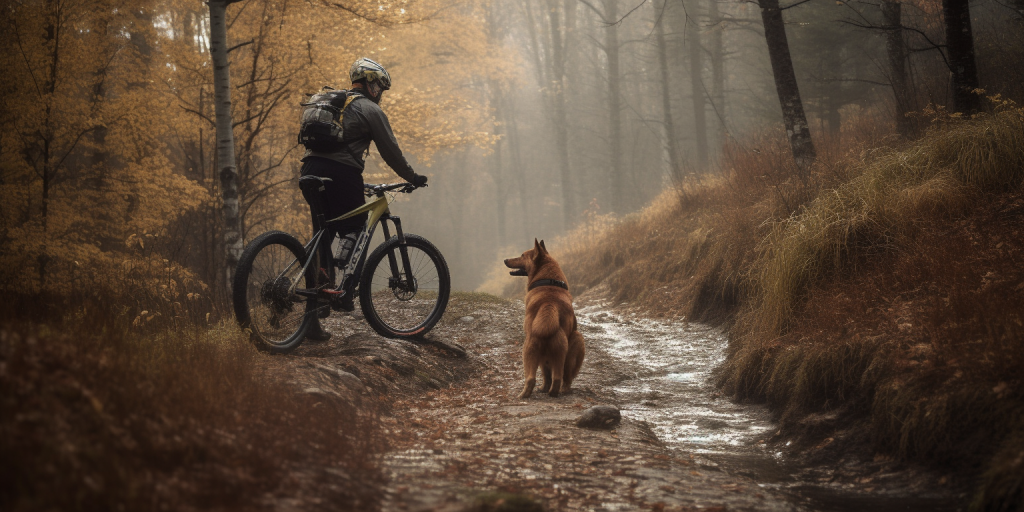 Het nut van een huisdier als maatje tijdens het mountainbiken