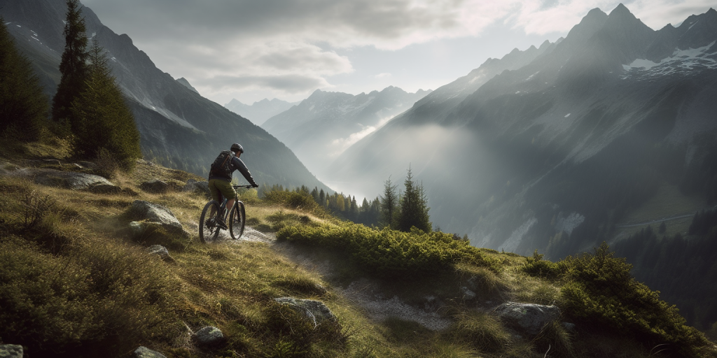 Avontuurlijk mountainbiken in de bergen