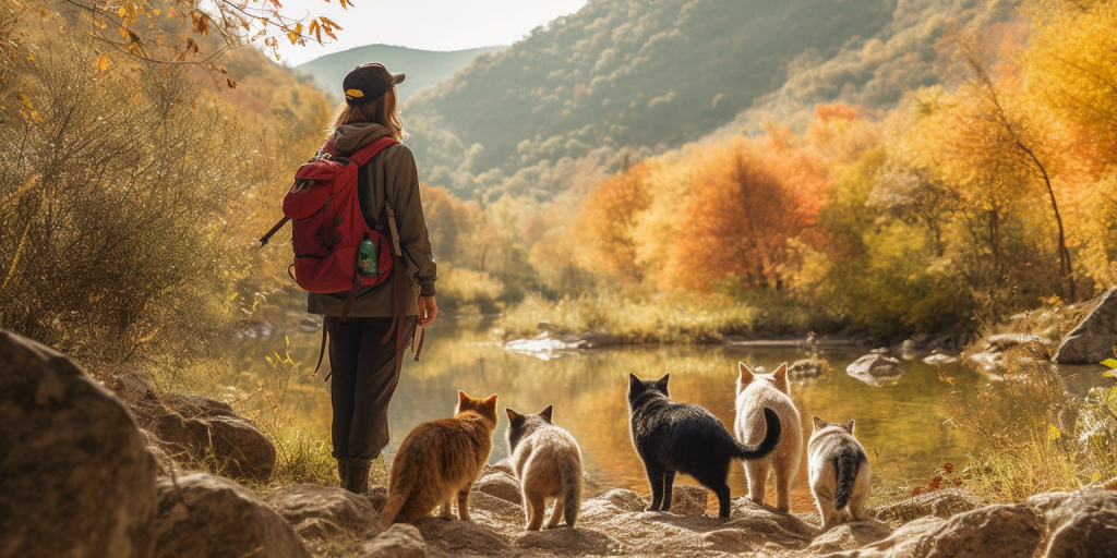 Rust en beweging in de natuur met mijn katten