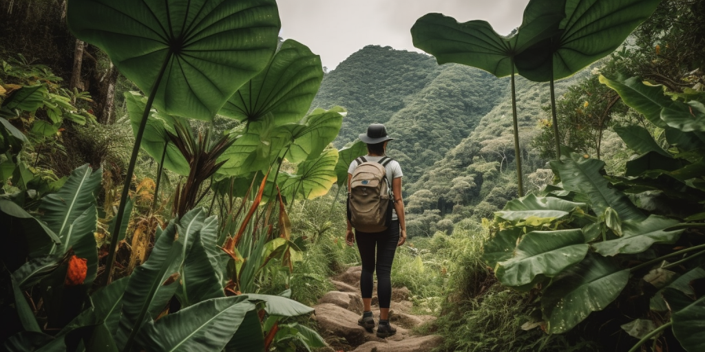 Avontuurlijk wandelen met mijn favoriete plant Alocasia