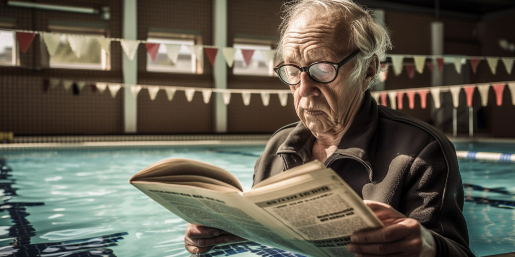 Ontspannen in eigen zwembad met Haruki Murakami op de achtergrond