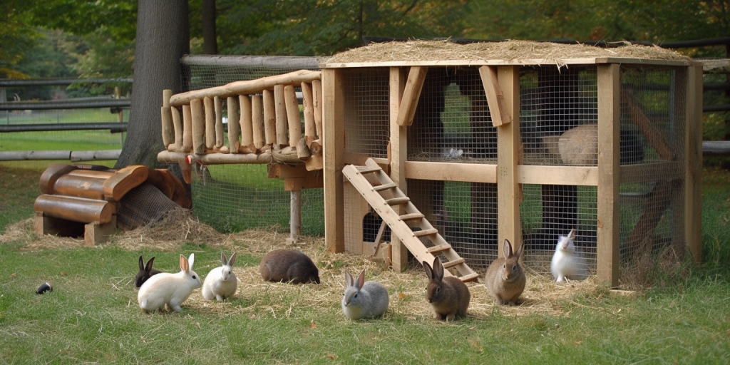 Speels buitenspeelgoed voor mijn konijnen