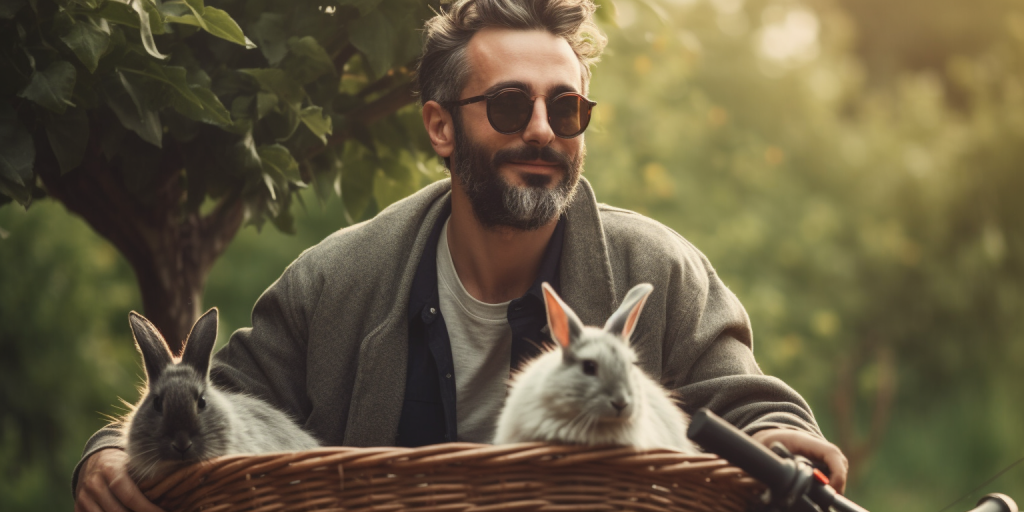 Fietsavontuur met mijn konijnen in de natuur