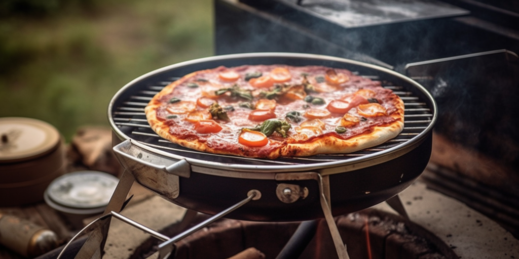 Pizza's bakken op mijn zelfgebouwde BBQ-grill