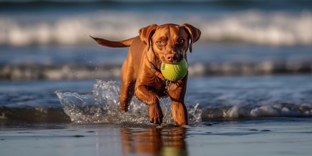Dagje uit met de hond naar het hondenstrand: spelen en ontspannen