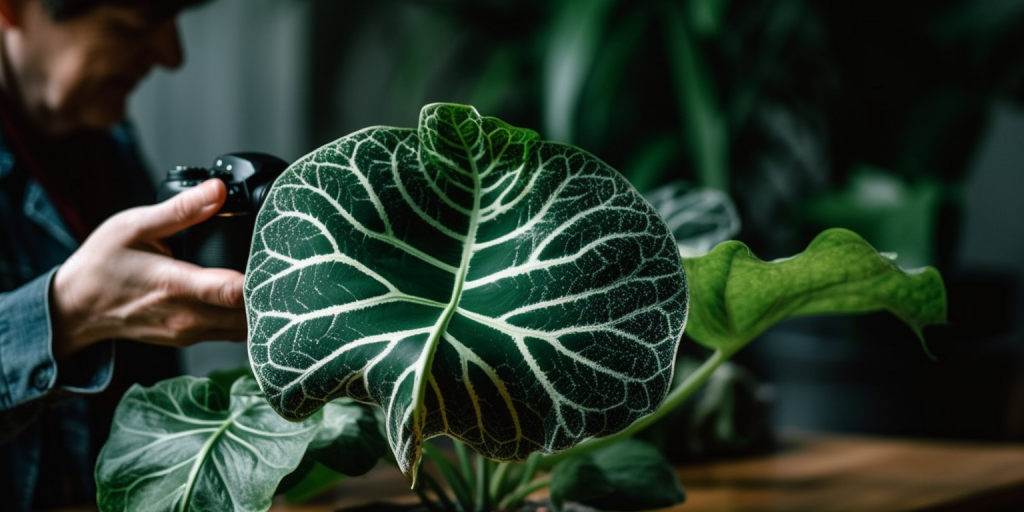 Creatieve tips voor huisdierfotografie met mijn Alocasia