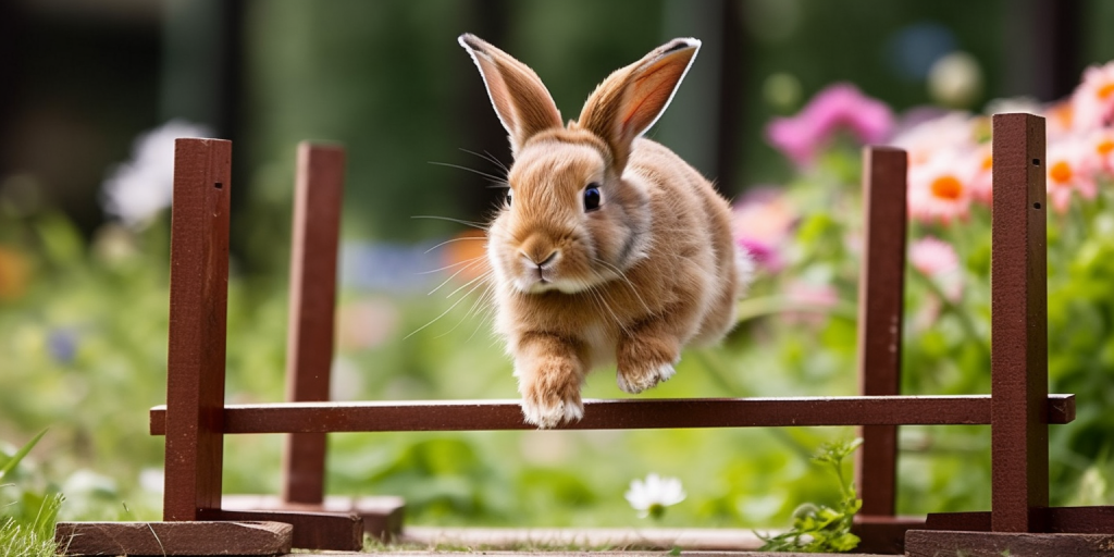 Het ultieme konijnenrace parcours voor in de tuin