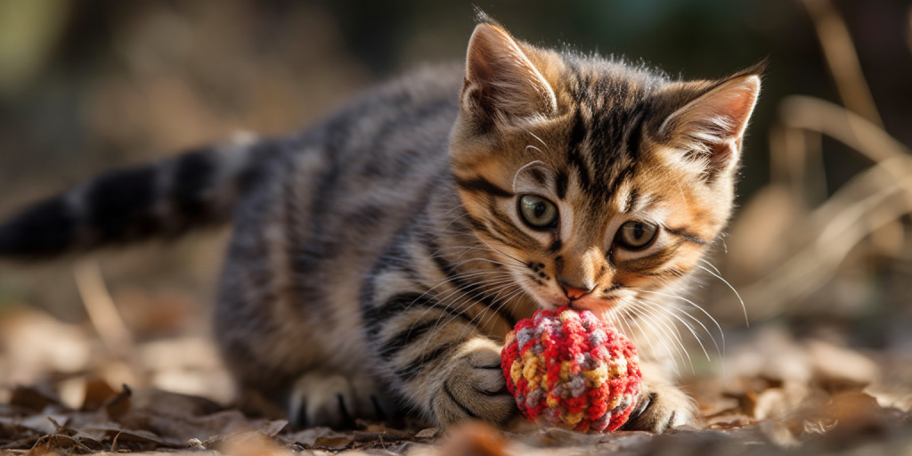 Creatief spelen met mijn katten