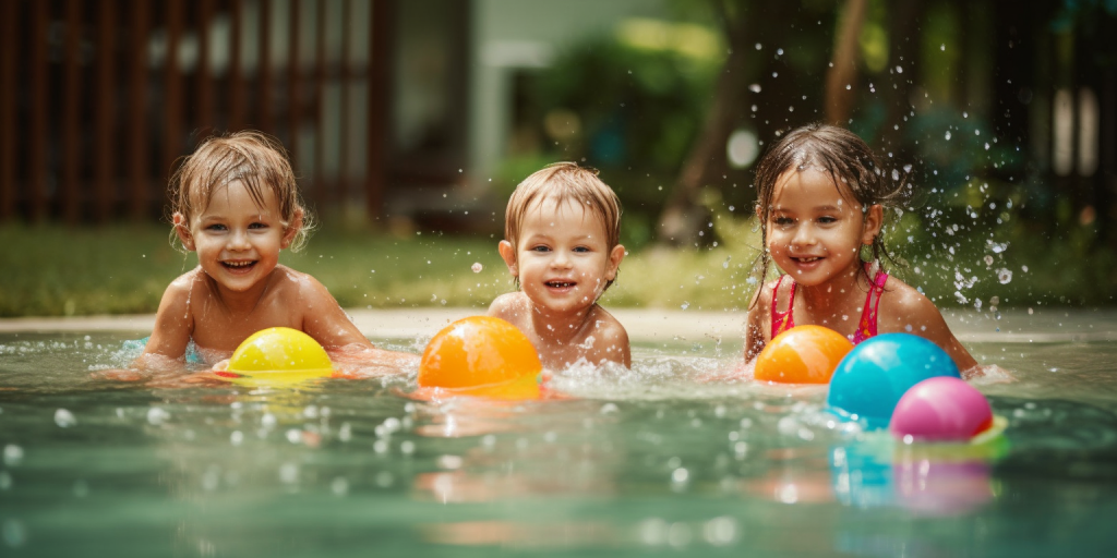 Spetterend speelplezier in en om het zwembad!