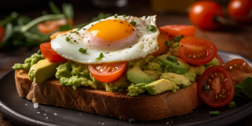 Avocado toast met ei en tomaat