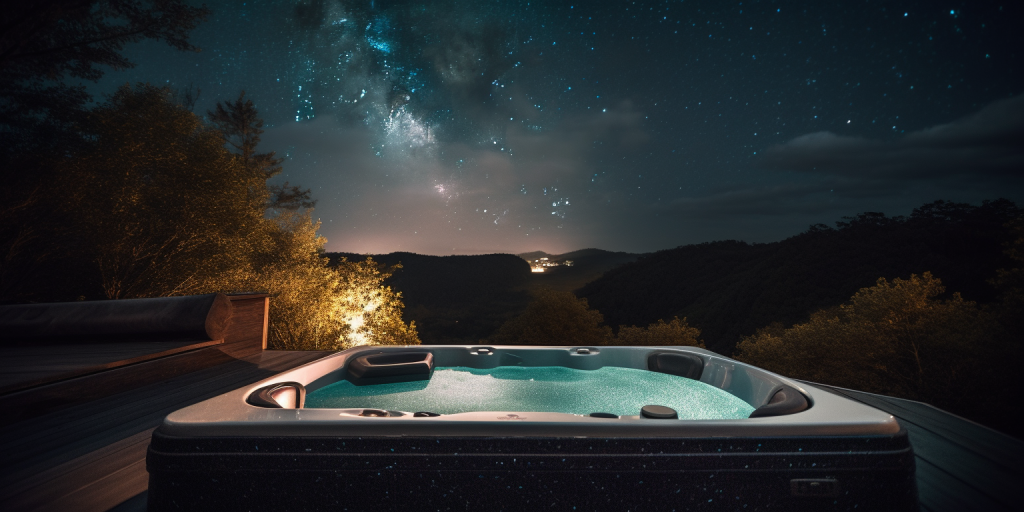 Ontspannen in de jacuzzi met mijn favoriete muziek