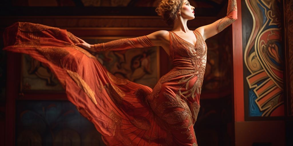 Dansen in Art Nouveau-stijl