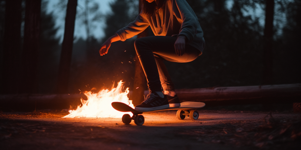 Kamperen met mijn skateboard