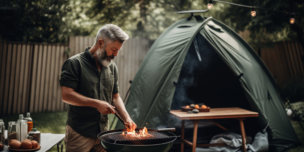 Mijn Barbecue-avontuur: Kamperen en Grillen in Eigen Tuin